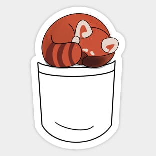Red Panda Pocket Buddy Sticker